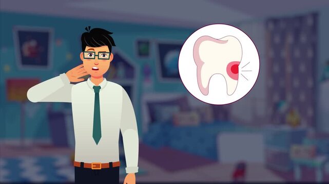 Dental Problem Animation Showing Tooth Pain, Cavities and Oral Health Issues