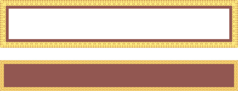 Luxury Maroon and Gold Gilded Rectangular Border Set with Classical Foliage and Beaded Ornamentation