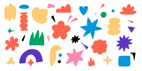Set of doodle hand drawn fancy bold organic shapes © Ms.Moloko