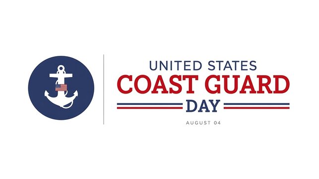 United States Coast Guard Day emblem for celebration on August fourth.