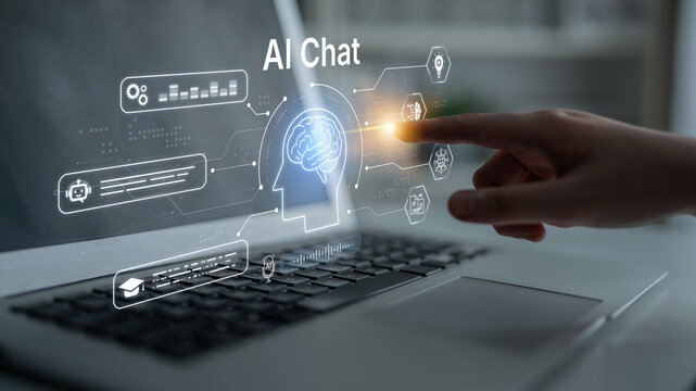 AI chatbot interface for customer support and automated messaging. Chatbot conversation, automation, analytics, AI user experience for modern digital business optimization service. Corpus