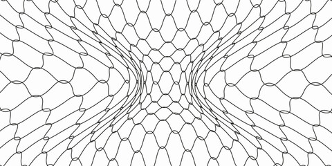 Curved net pattern. Seamless design for sportswear or equipment like soccer goals, volleyball nets, basketball hoops, hockey nets, and athletic gear © suci
