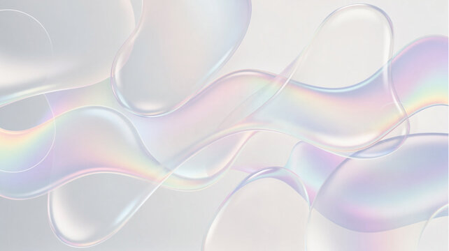 Iridescent Bubbles Floating in Air.