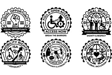 Obraz premium Accessibility Advocacy Banner Vector Illustration Pack