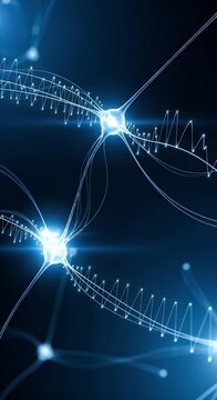 Abstract neural network connections science technology illustration