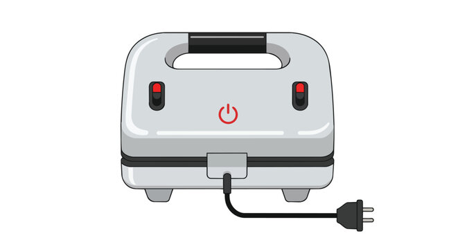 Modern Electric Sandwich Maker and Panini Press Machine with Power Cord Illustration