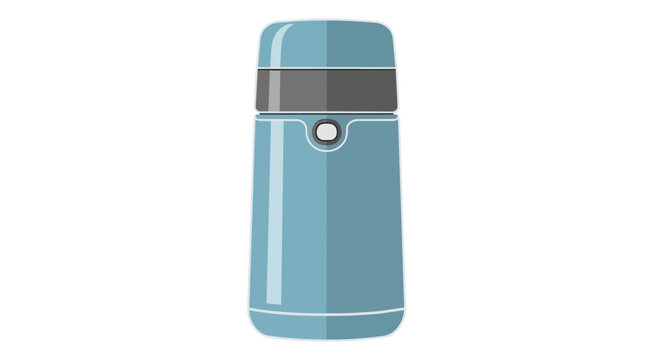 Blue Insulated Thermos Bottle for Hot and Cold Drinks, Portable Vacuum Flask Illustration for Travel and Outdoor Use