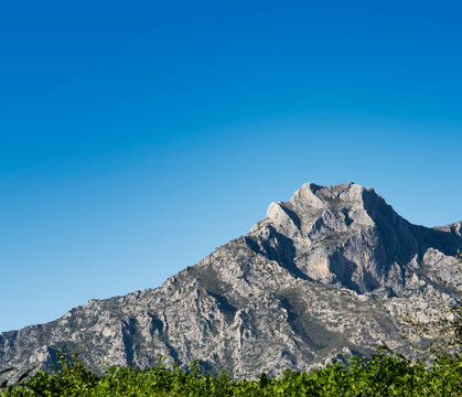 mountain landscape with blue sky