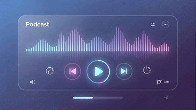 Digital audio player interface screen display.