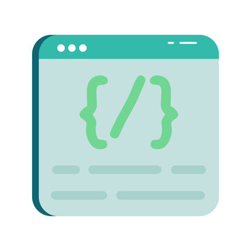 Unique design icon of web coding