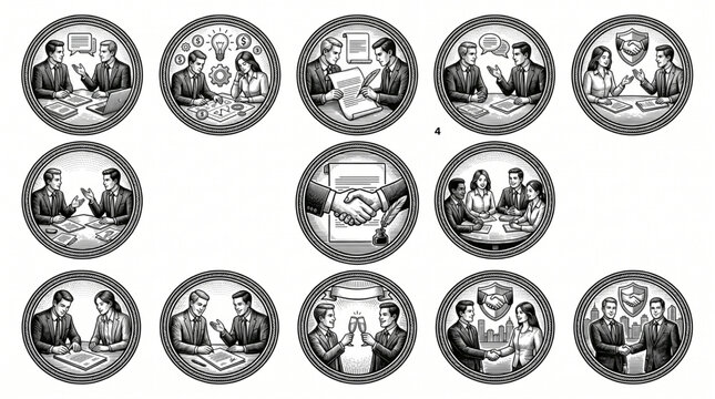 Collection of various old coins.
