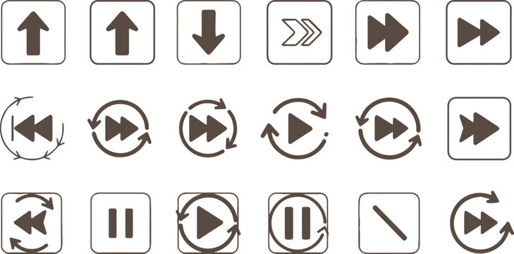 arow set symbol icon vector. for web design
