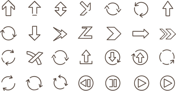 arow set symbol icon vector. for web design