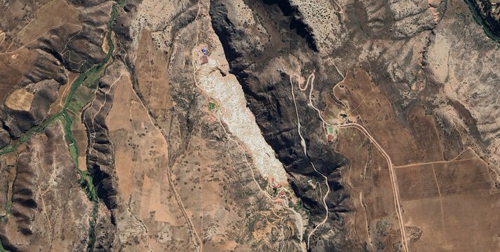 Maras Salt Ponds Aerial View, Sacred Valley Peru
