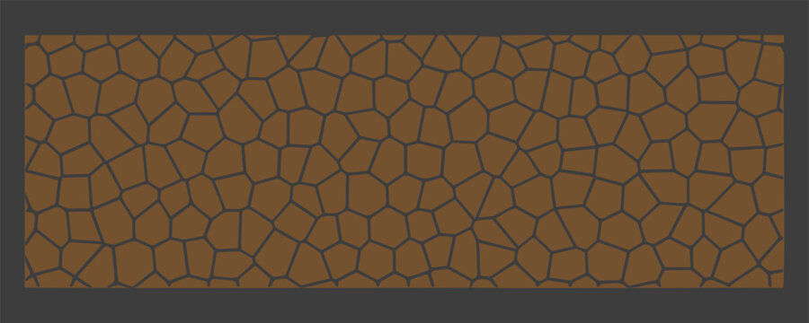 Abstract brown organic cellular pattern, Reptile skin or crocodile squama, snake scale pattern, Structure of plant cells or classic stonework, landscape design.