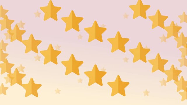 Stars Glowing Yellow Star Icons Seamless Pattern Background Success Rating and Night Sky Celebration Concept.