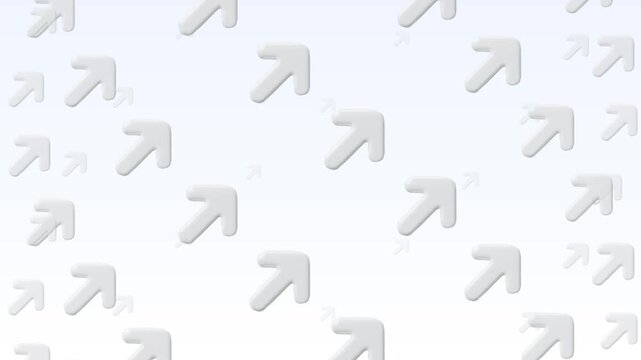 Arrows White Directional Arrow Icons Seamless Pattern Background Growth Success Strategy and Navigation Concept.