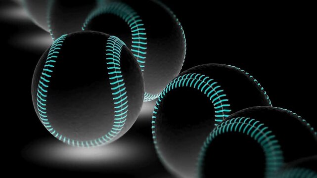 3d render of an abstract baseball background