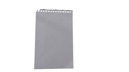 Empty gray notebook standing upright on a flat surface isolated on transparent background © MDJAHIDHASAN