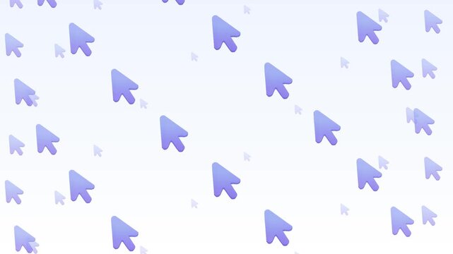 Cursors Blue Computer Mouse Cursor Arrow Seamless Pattern Background Digital Navigation and Technology Interface Concept.