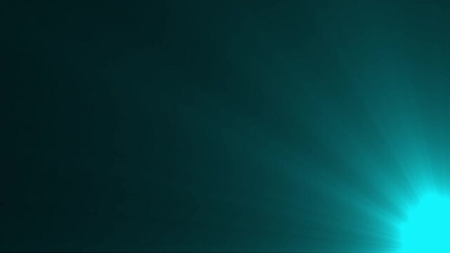 Top corner white light rays and lens flare flashes leak animation on black background, symbolizing clarity, brilliance, and pure illumination, High quality stock footage of sun rays light effects,