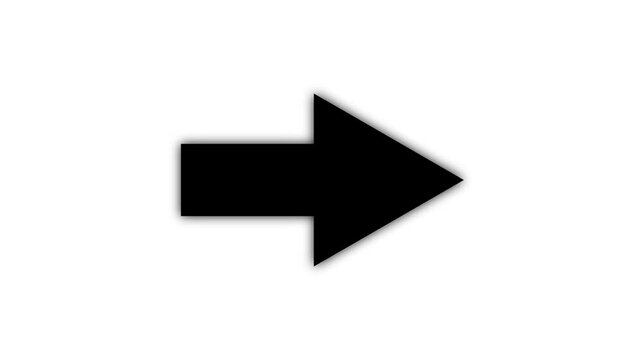 Red arrows move to forward or right direction 4k footage.  left to right direction animation element. 