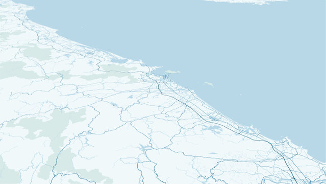 Modern minimalist vector map of Da Nang, Vietnam. High-quality scalable illustration of Da Nang city grid, Han River, and Son Tra Peninsula layout for posters and urban design.