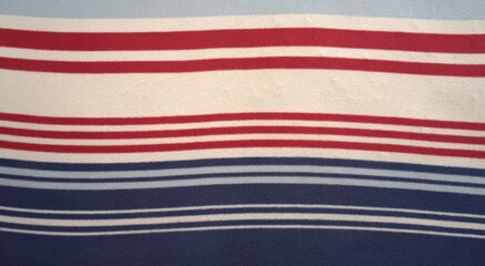 Soft striped fabric texture with red navy blue and light blue horizontal lines © Santiago Olaya