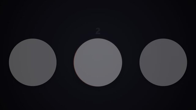 Animated 3-Step Infographic Countdown - Glowing Numbered List Motion Graphics. Top 3 Template