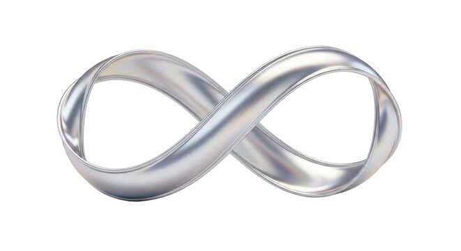 Shiny silver infinity symbol