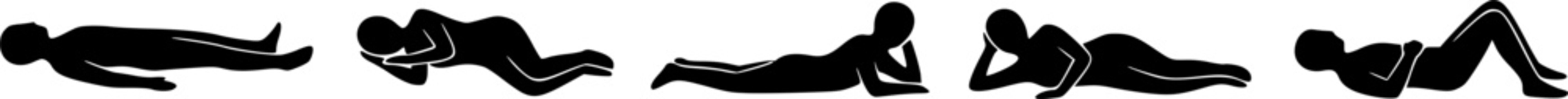 Person, silhouette, lying, down, resting, relaxation, posture, body, position, sleep, black, outline, vector, illustration, isolated, design, element, icon, set, graphic, horizontal