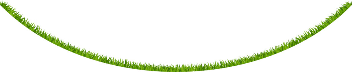 Fototapeta premium Realistic green grass frame. Bushes of fresh greens border. Spring meadow. Summer lawn. Glade with plants. Nature landscape vector illustration.