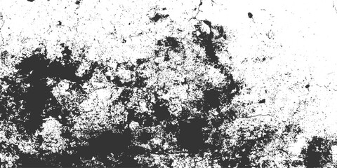 Fototapeta premium Vintage black and white grunge background texture featuring a dark ink splash pattern and a dirty paint splatter design on an old paper wall with a floral art border