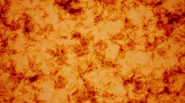 A powerful, high-contrast motion background animation of swirling, turbulent texture like lava fluid. Burning sun surface