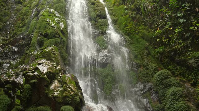 Waterfall at Junin, Imbabura province in Western Ecuador, within a critical mining concession with high biodiversity.