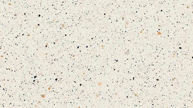 terrazzo pattern with beige, black, brown, and gray stone chips on light background decorative surface material