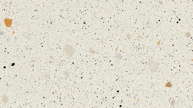 beige terrazzo surface with multicolor stone chips and speckled pattern for flooring and wall decoration