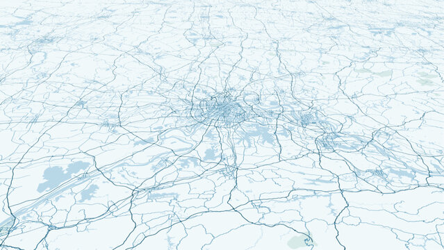 Modern minimalist vector map of Wuhan, China. High-quality scalable illustration of Wuhan city grid, Yangtze River, Han River, and East Lake (Donghu) layout for posters and urban desig
