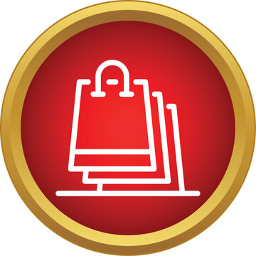 Shopping bags icon representing online and offline retail purchases