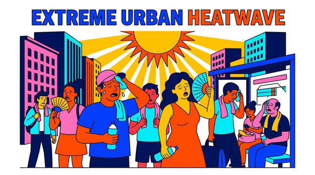 Extreme Urban Heatwave: City Dwellers Struggle with Intense Summer Heat