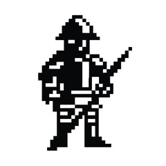 Fototapeta premium Old School Gaming Helmet Icon - Black & White Fantasy Character Element
