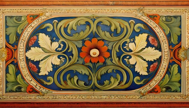 ancient italian wall decoration fresco