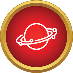 Fototapeta premium Planet with electrons orbiting forming a scientific or technological data icon