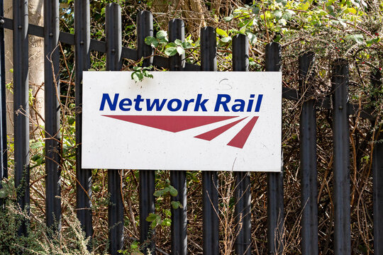Network Rail sign on fence