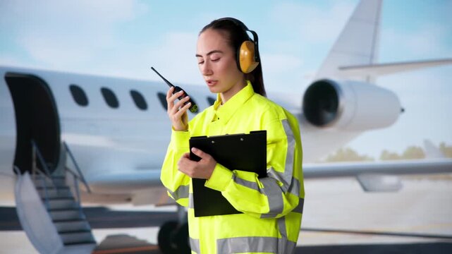 Airport Ground Crew Worker Standing