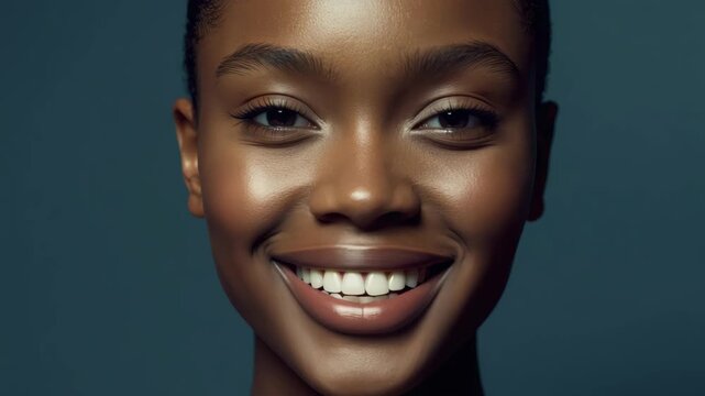 Portrait woman face skin beauty close up young serene portrait with smooth glowing skin calm