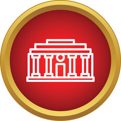 Naklejka premium Neoclassical building with columns representing official structures or institutions