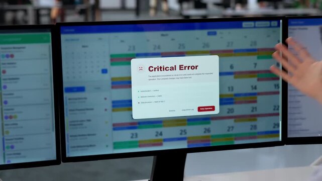 Woman Frustrated By Critical Error Message