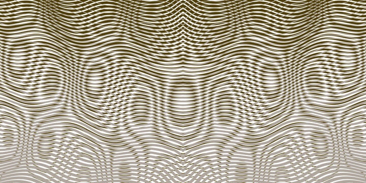 Geometric monochrome vector seamless border with optical illusions and moire effect. Perfect for website banners, mobile apps, wall art, wallpaper, wall panel, textile, poster, interior decor.