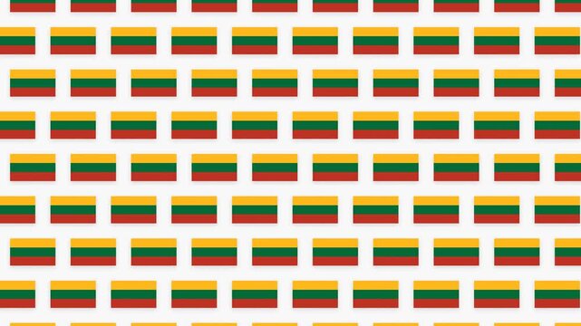 Lithuania Flag Pattern Motion Background - Seamless National Symbol Loop